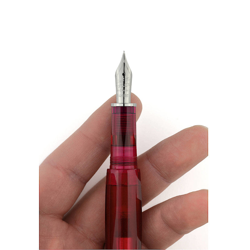 SCRIBO Feel Ombre Magenta 14k Flexible Nib Ruthenium. Limited Edition