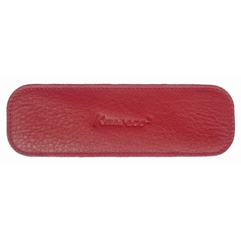 Kaweco double leather pen pouch, Red