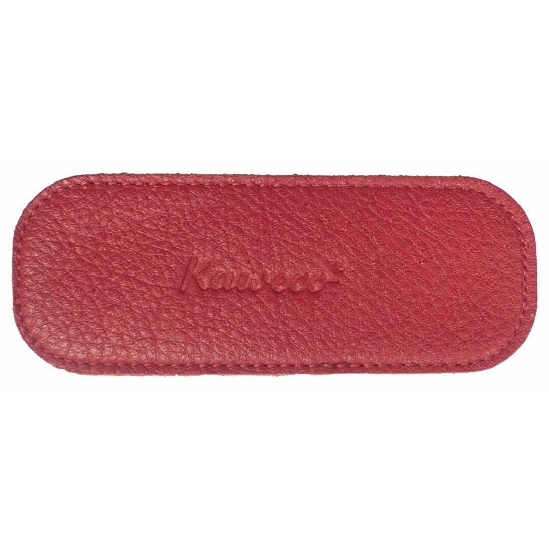 Kaweco double leather short pen pouch, Red