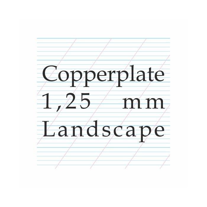 Archie's Calligraphy 1,25 mm Copperplate, Spencerian – A4 Paper Pad (Landscape)