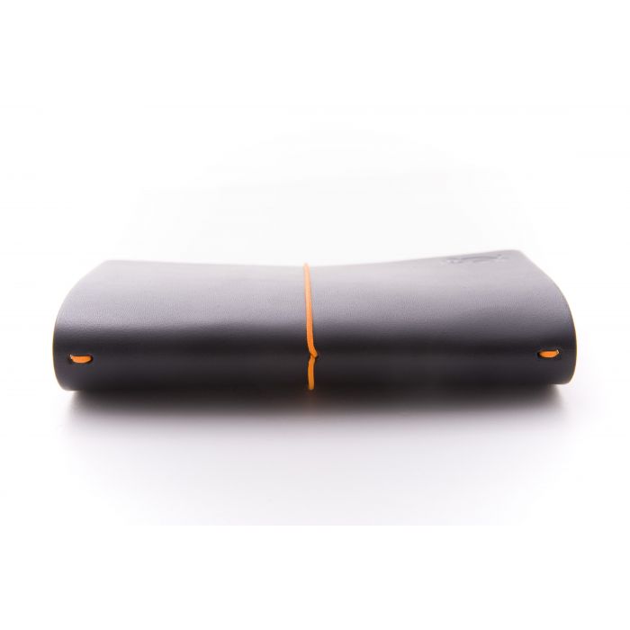 Passport Notebook Brown Leather/Orange Rubber