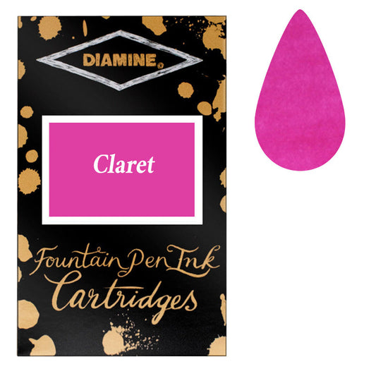 Cartuchos de tinta Diamine Claret, paquete de 18