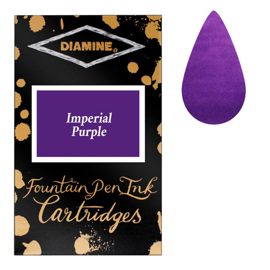 Cartuchos de diamina de tinta morada imperial, paquete de 18