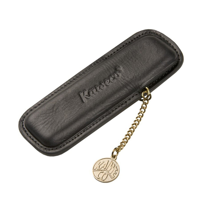 Kaweco double leather pen pouch with coin, Black