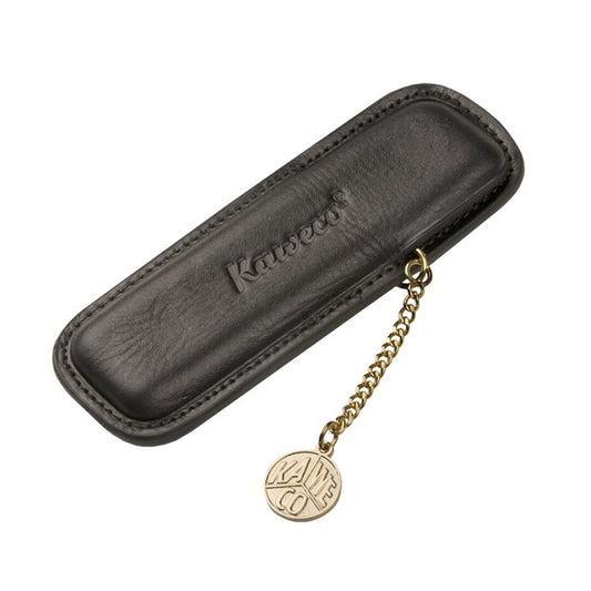 Kaweco double leather pen pouch with coin, Black