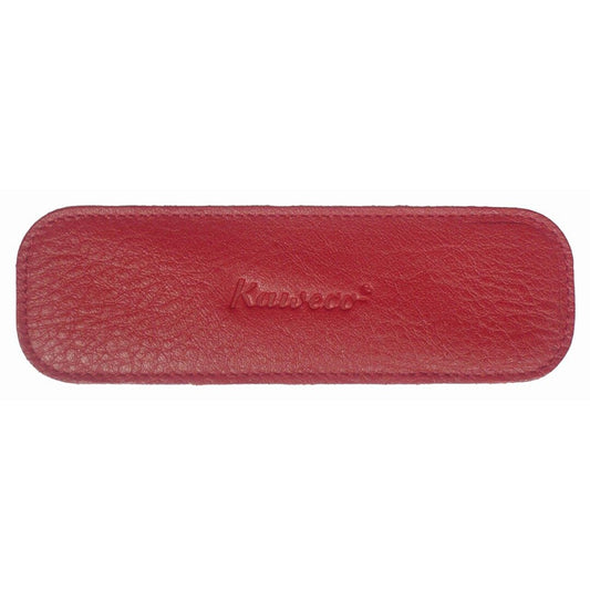 Kaweco double leather pen pouch, Red