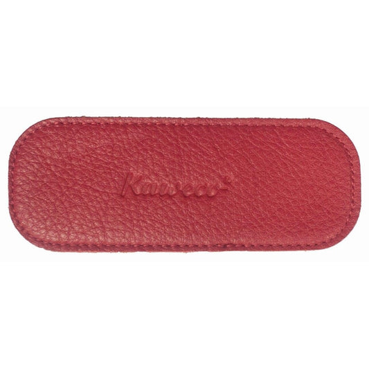 Kaweco double leather short pen pouch, Red