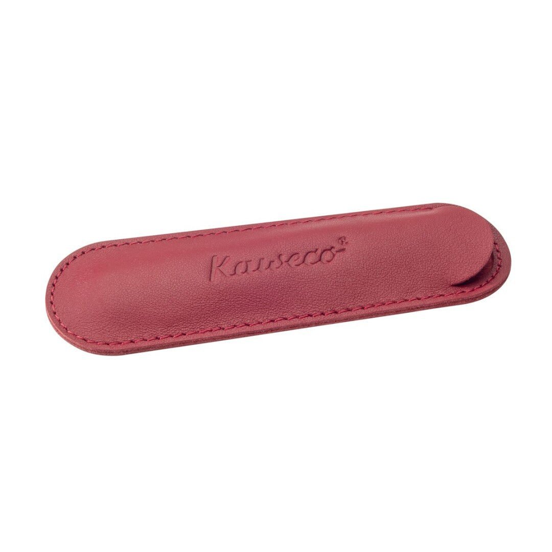 Kaweco leather short pen pouch, Red