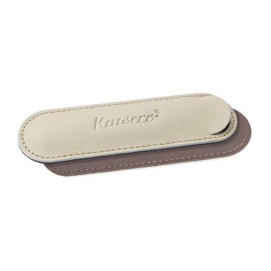 Kaweco leather short pen pouch, Cream