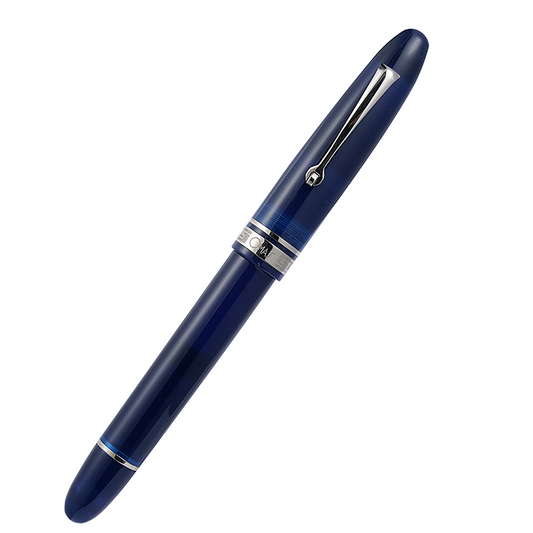 Omas Ogiva Blu  Silver Trim 14k