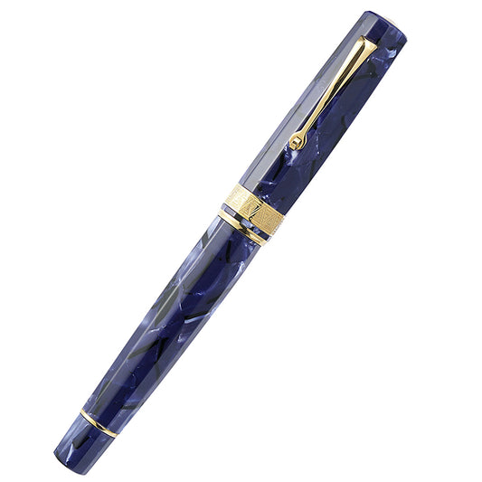 Adorno dorado azul Royale de Omas Paragon de 14 quilates