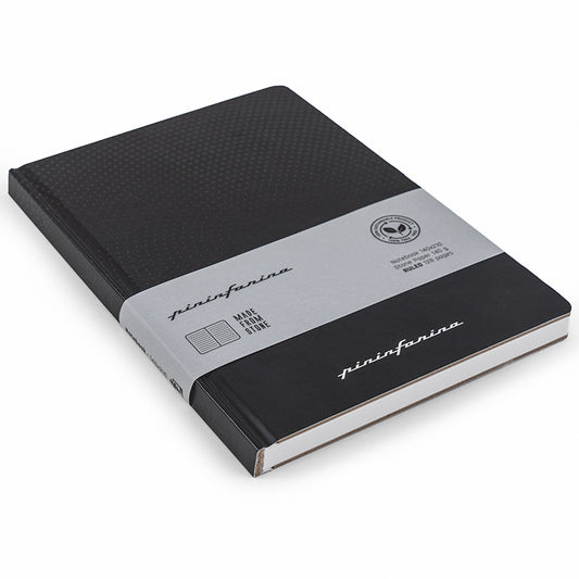 Pininfarina Notebook Black Plain Hard Cover