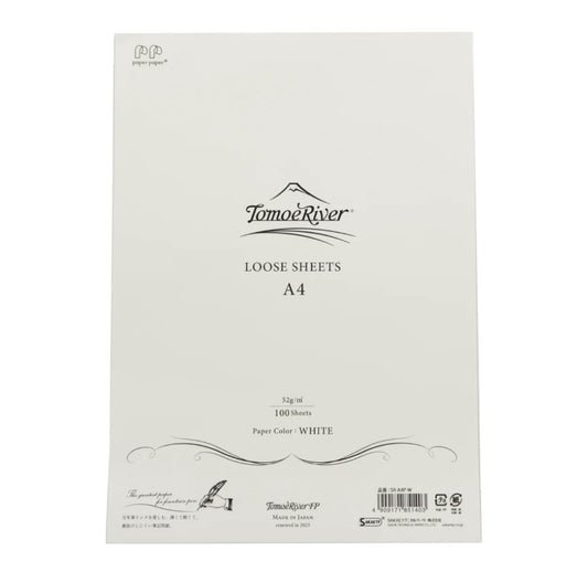 TOMOERIVER Loose Sheet Plain A4 White