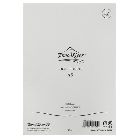 TOMOERIVER Loose Sheet Plain A5 White