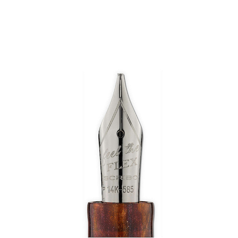 SCRIBO La Dotta 14k Flexible Nib Ruthenium Turrita. Limited Edition