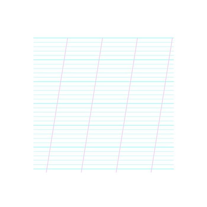 Archie's Calligraphy 1,25 mm Italic – A4 Paper Pad (Landscape)