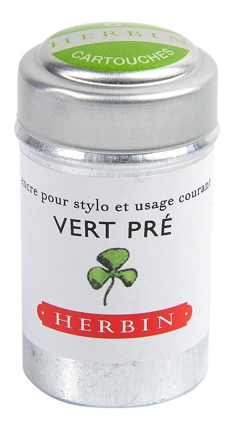 Herbin Ink 6 Cartridges Vert Pré