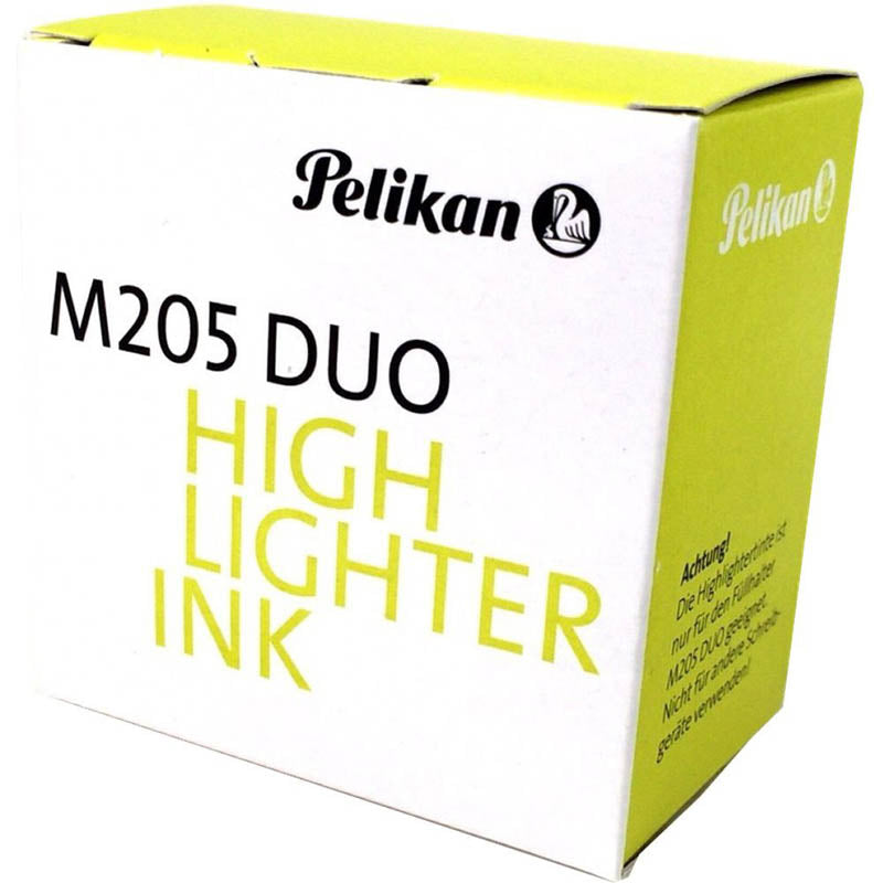 Pelikan M205 Duo Highlighter Ink 30ml, Yellow