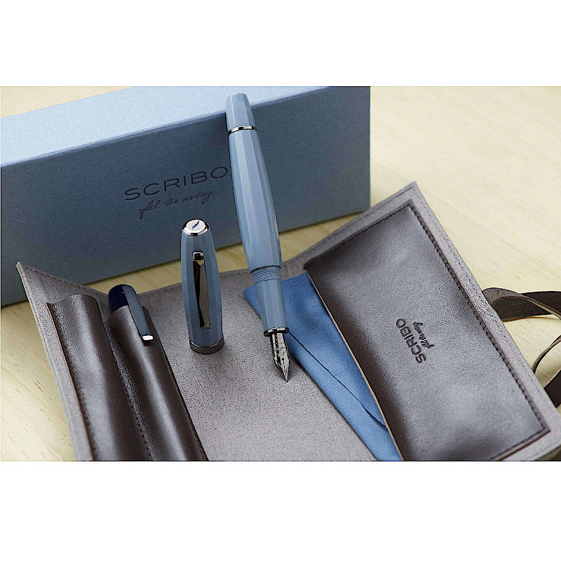 SCRIBO Feel 18k Nib Ruthenium Grey-Blue