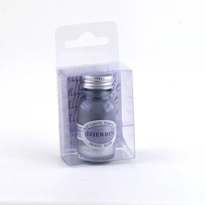 HERBIN BOTTLE PIGMENTED INK Silver, 15 ML